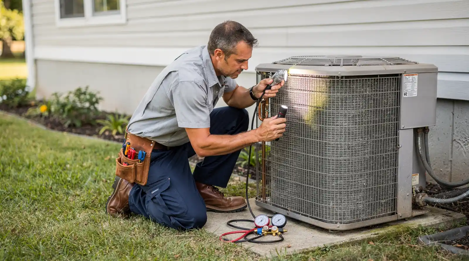 Most experts recommend a professional HVAC maintenance schedule that services the air conditioning system once